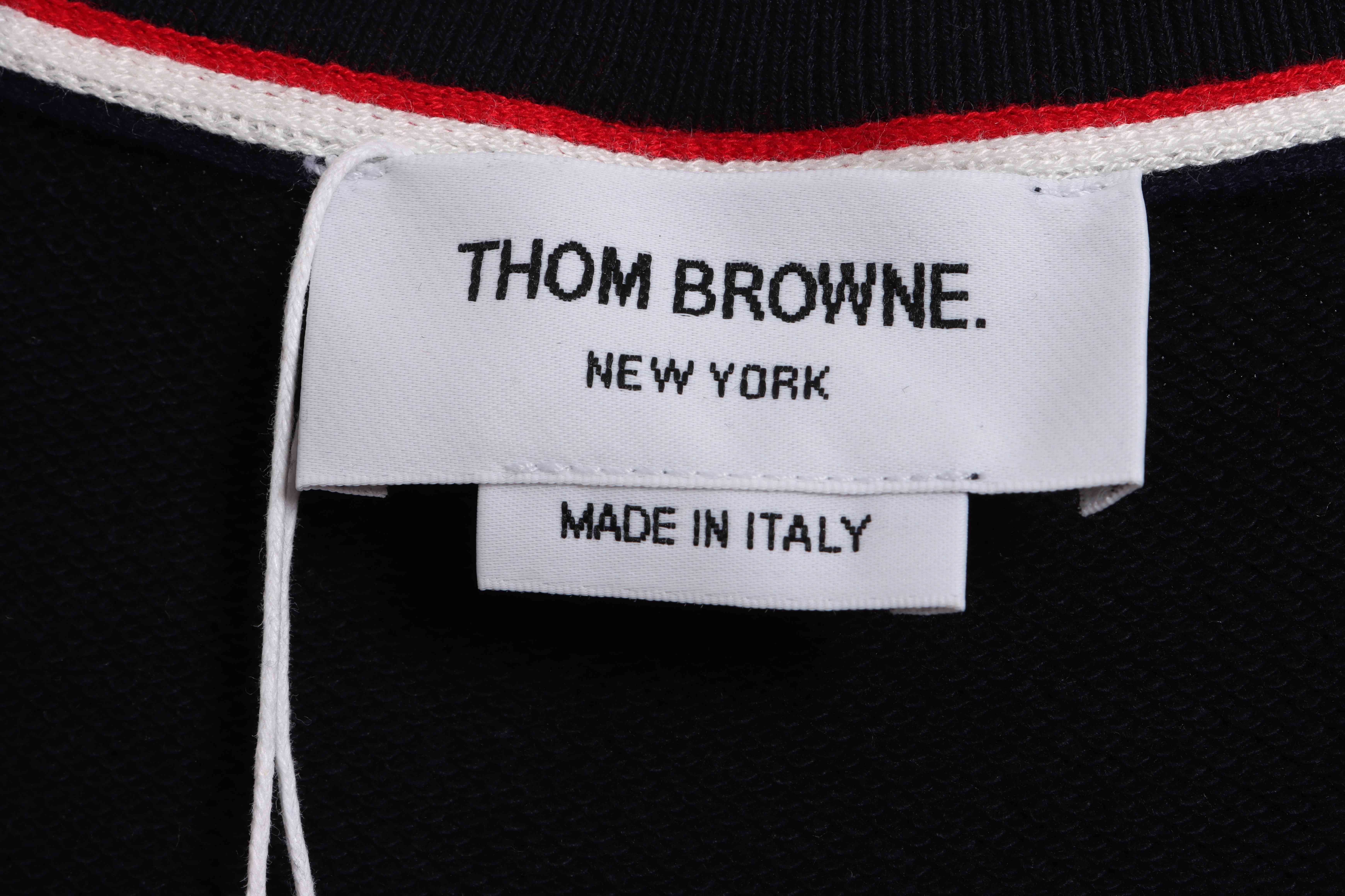 Thom Browne Classic Back Digital Print Hoodie Black