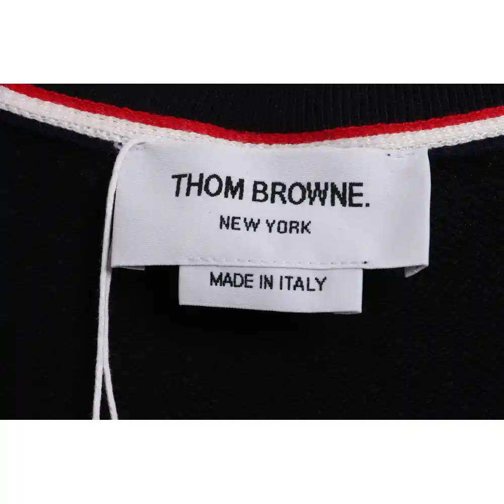 Thom Browne Classic Back Digital Print Hoodie Black
