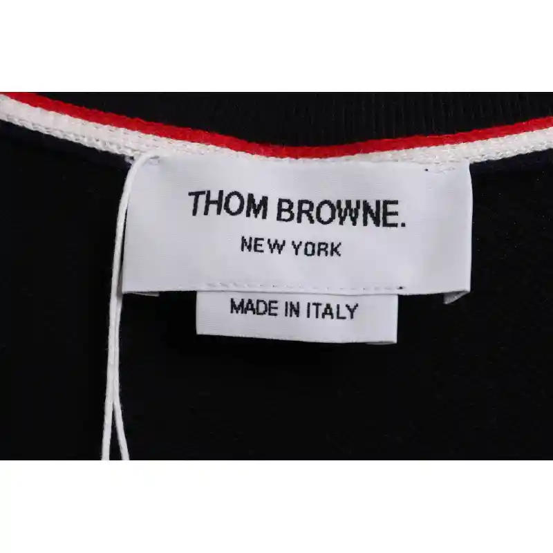 Thom Browne Classic Back Digital Print Hoodie Black