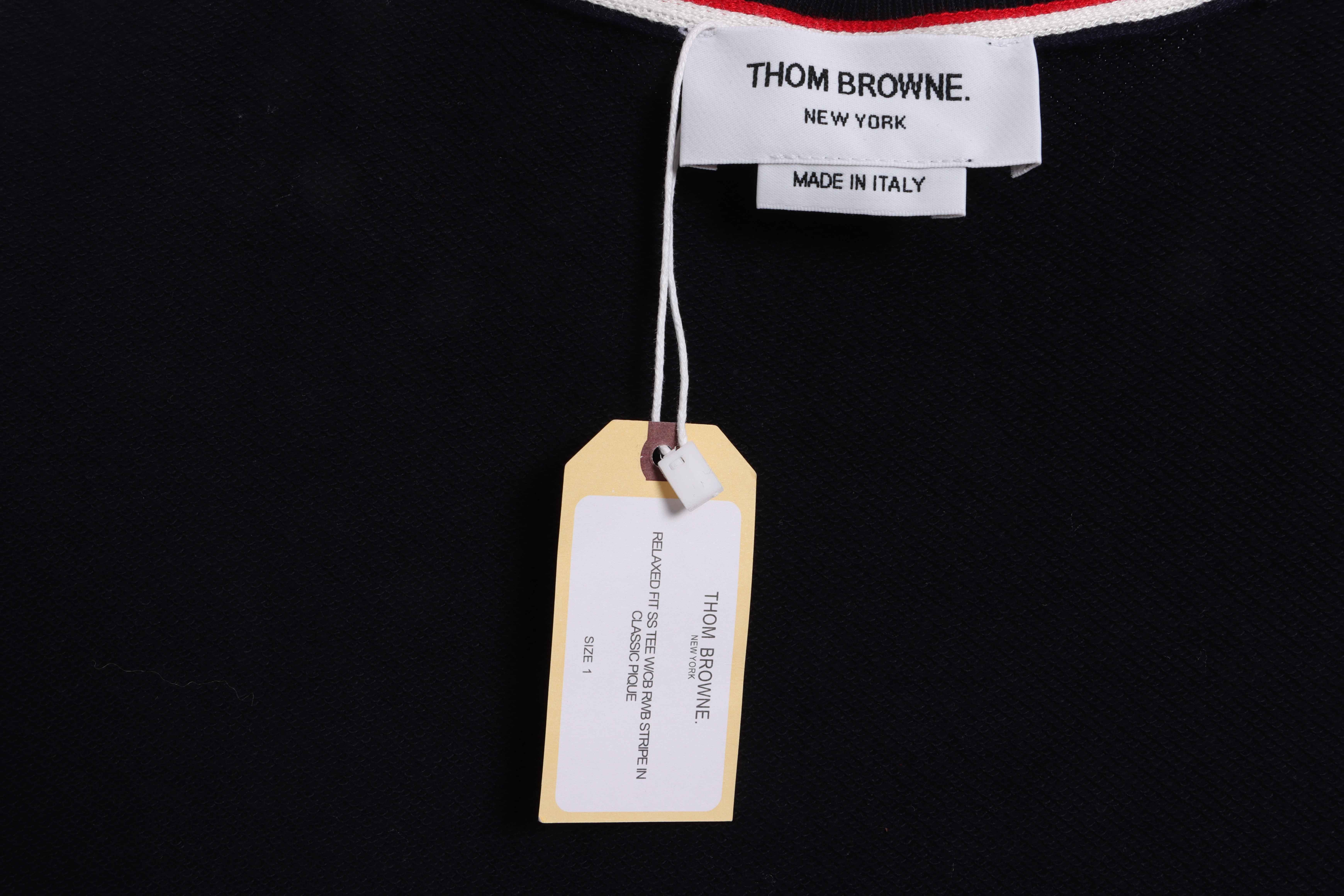 Thom Browne Classic Back Digital Print Hoodie Black