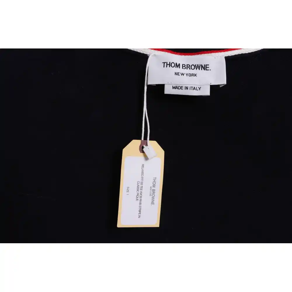 Thom Browne Classic Back Digital Print Hoodie Black