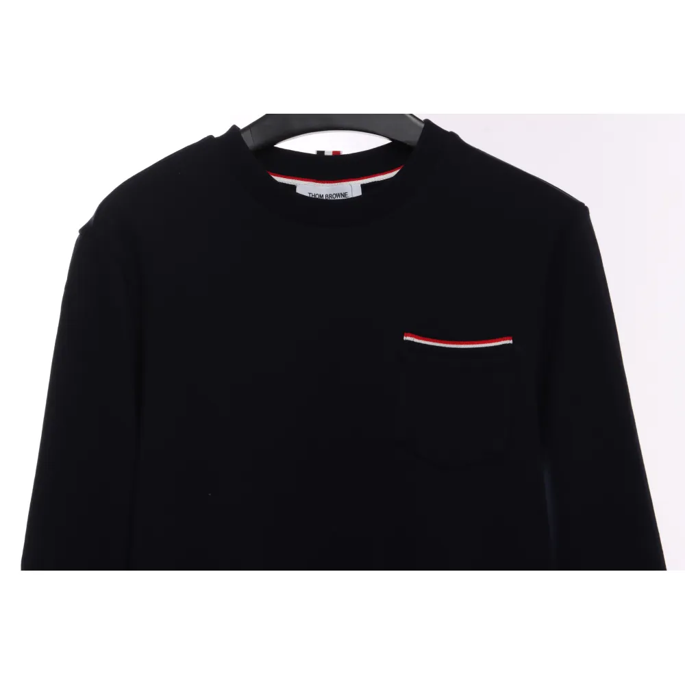 Thom Browne Classic Back Digital Print Hoodie Black