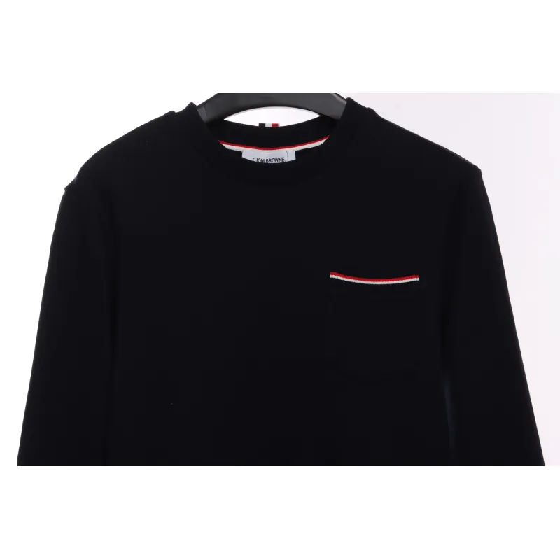 Thom Browne Classic Back Digital Print Hoodie Black