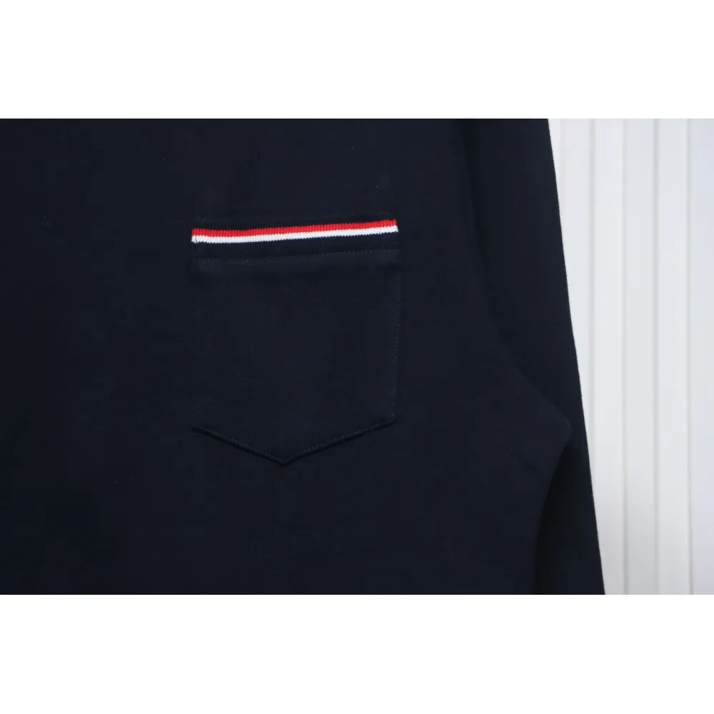 Thom Browne Classic Back Digital Print Hoodie Blue