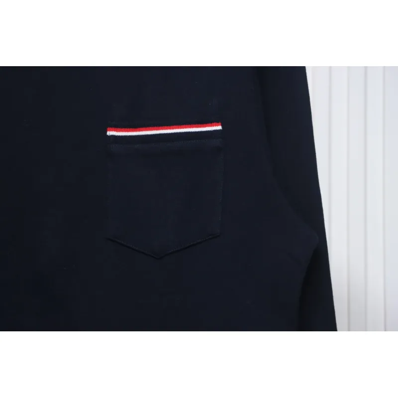 Thom Browne Classic Back Digital Print Hoodie Blue