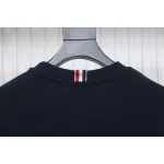 Thom Browne Classic Back Digital Print Hoodie Blue