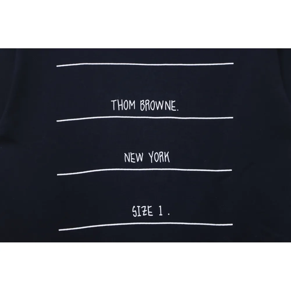 Thom Browne Classic Back Digital Print Hoodie Blue