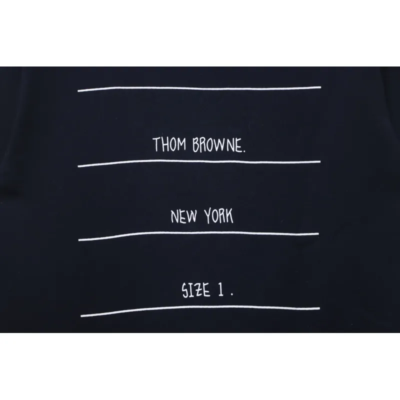 Thom Browne Classic Back Digital Print Hoodie Blue