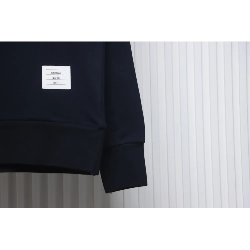 Thom Browne Classic Back Digital Print Hoodie Blue