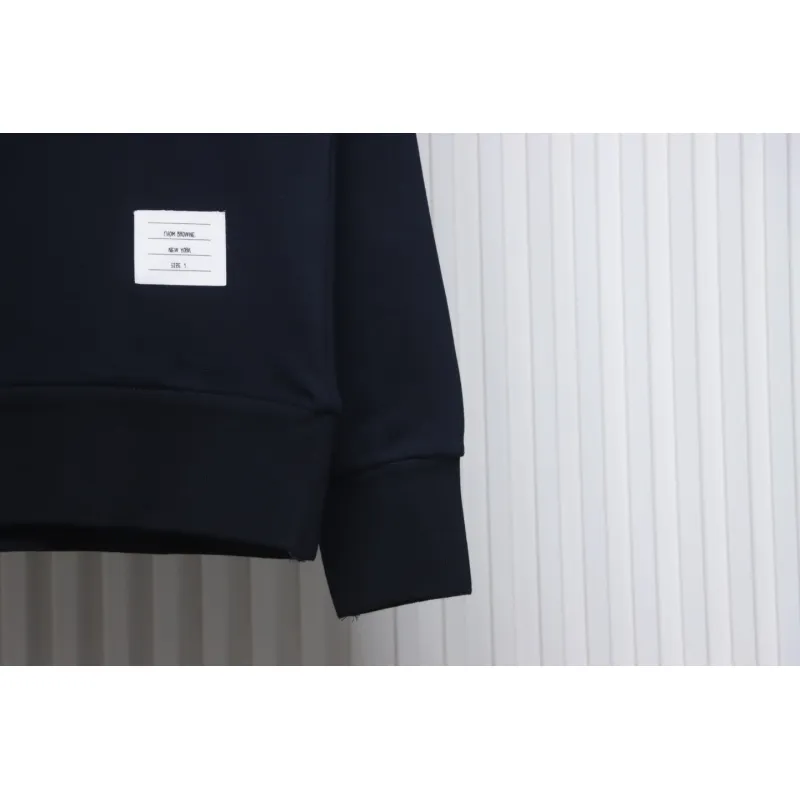 Thom Browne Classic Back Digital Print Hoodie Blue