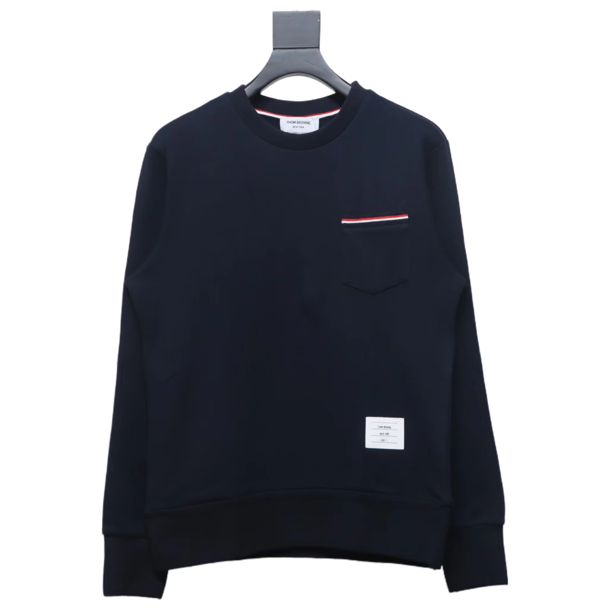 Thom Browne Classic Back Digital Print Hoodie Blue