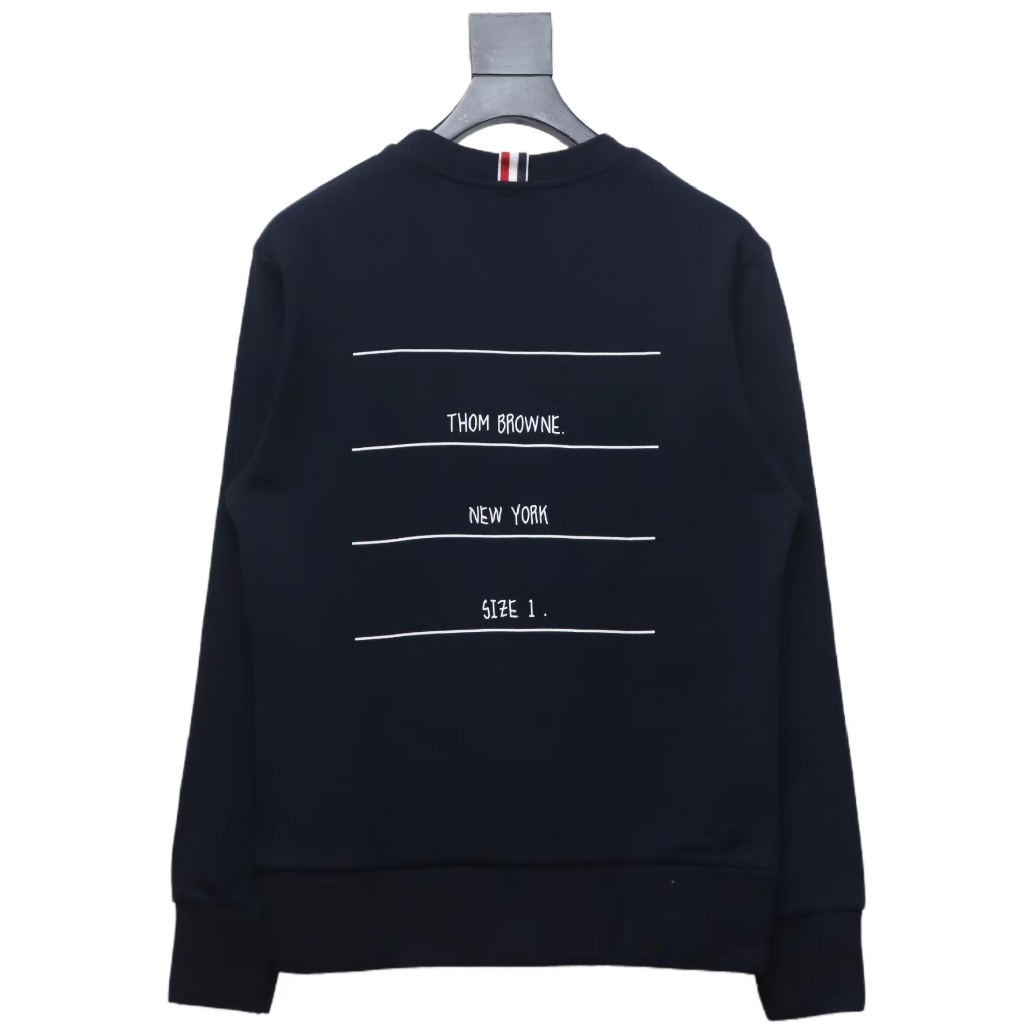 Thom Browne Classic Back Digital Print Hoodie Blue