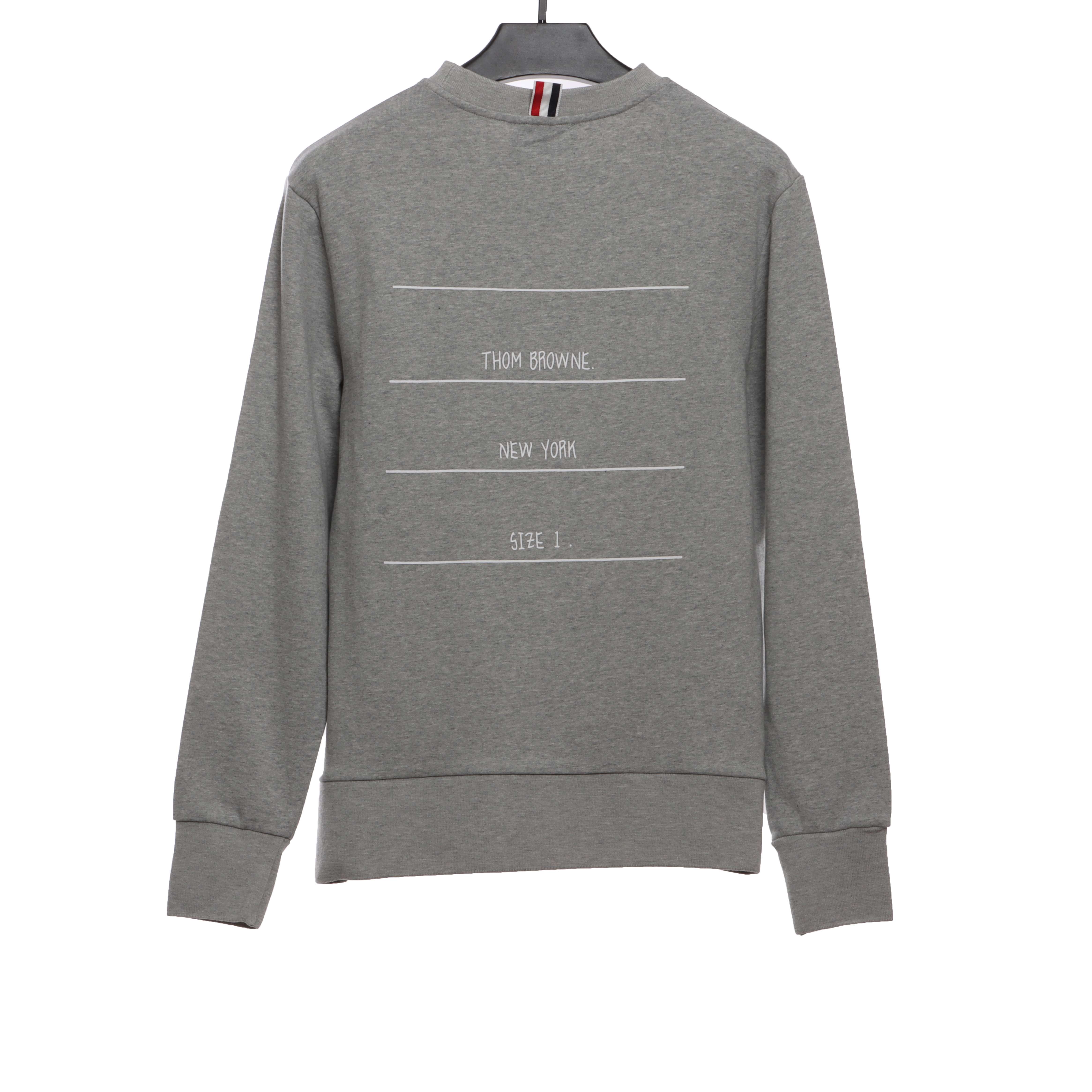 Thom Browne Classic Back Digital Print Hoodie Dark Grey