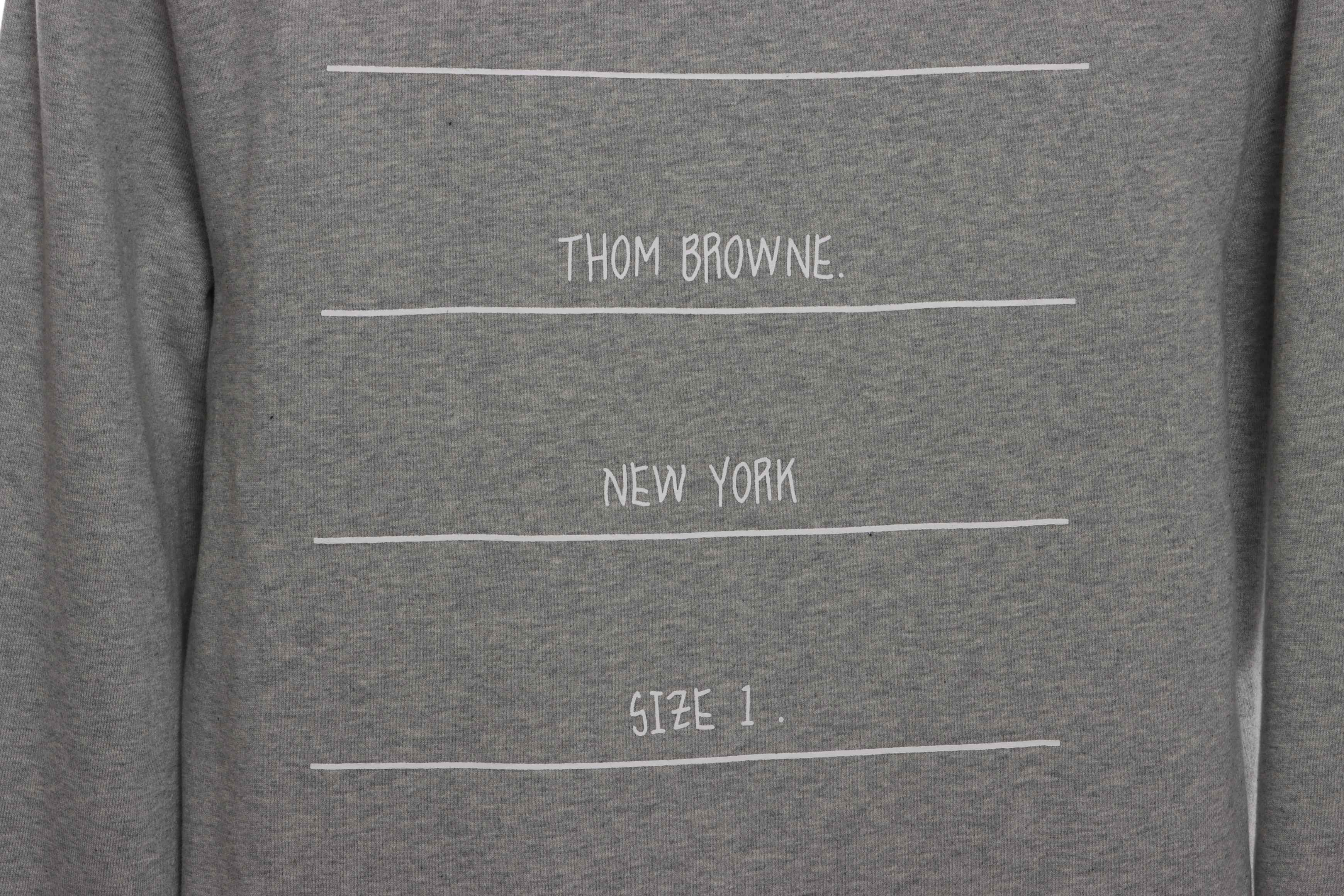 Thom Browne Classic Back Digital Print Hoodie Dark Grey