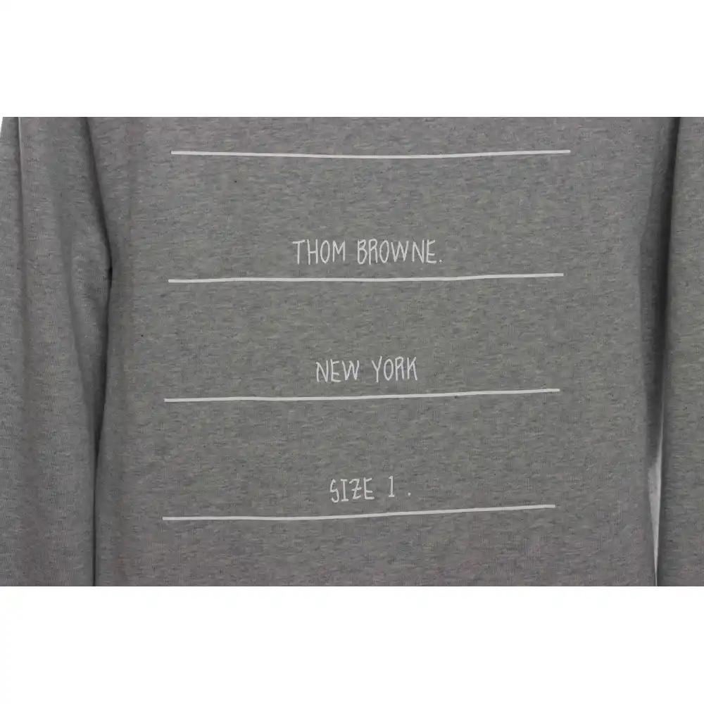 Thom Browne Classic Back Digital Print Hoodie Dark Grey