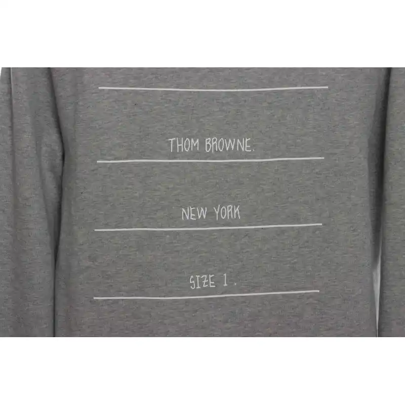 Thom Browne Classic Back Digital Print Hoodie Dark Grey