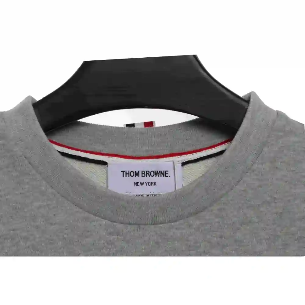 Thom Browne Classic Back Digital Print Hoodie Dark Grey