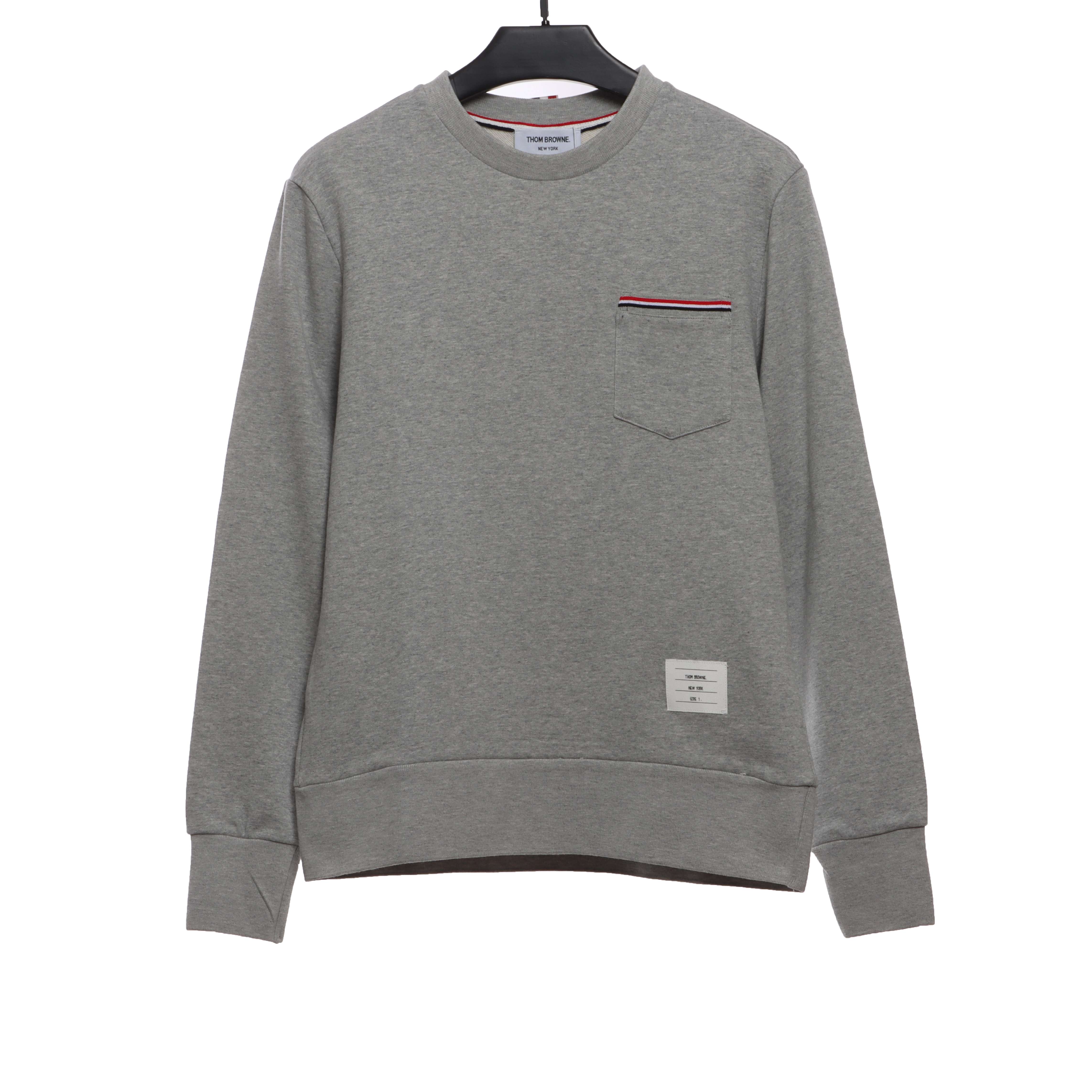 Thom Browne Classic Back Digital Print Hoodie Dark Grey