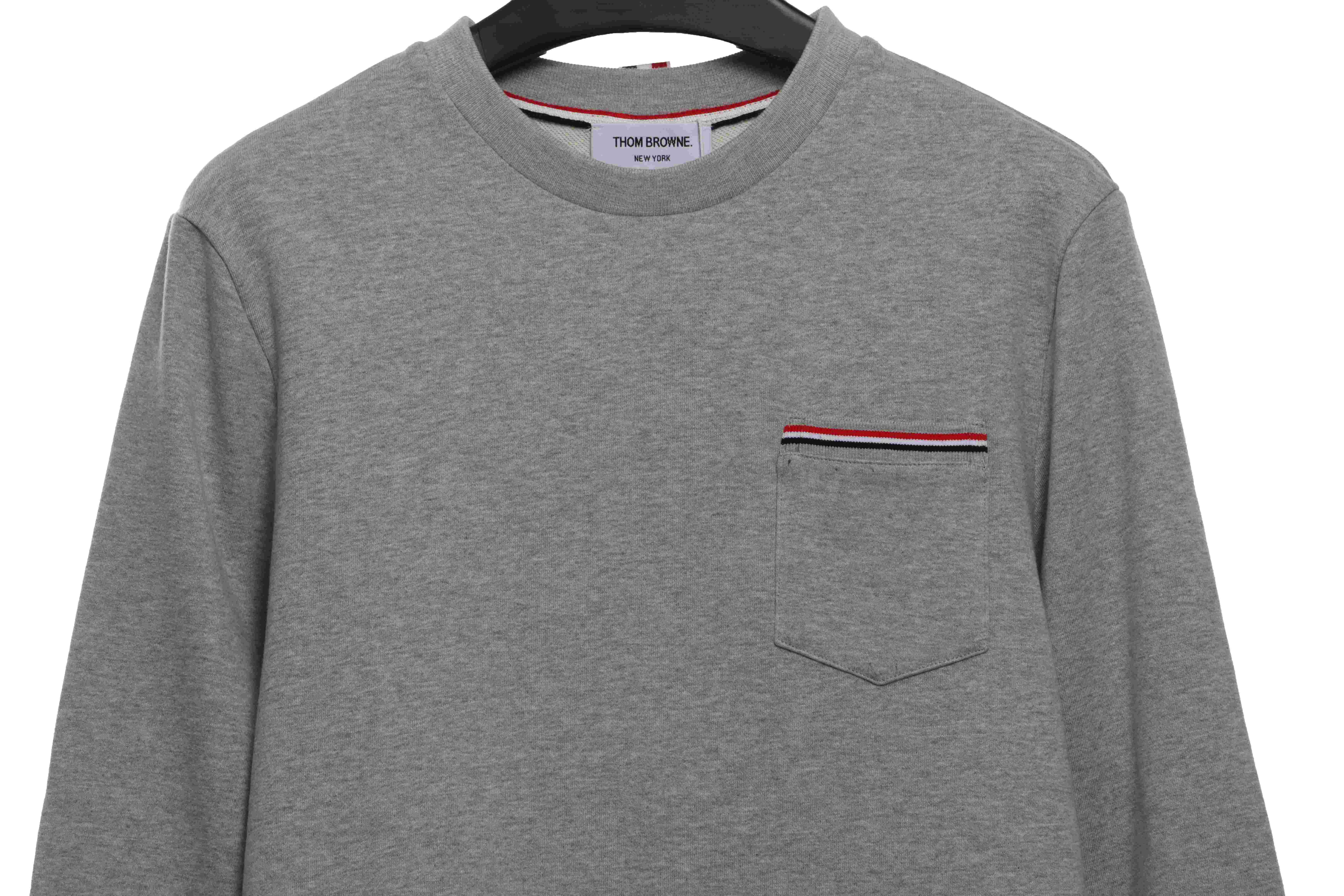 Thom Browne Classic Back Digital Print Hoodie Dark Grey