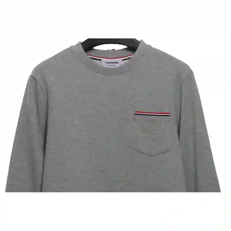 Thom Browne Classic Back Digital Print Hoodie Dark Grey
