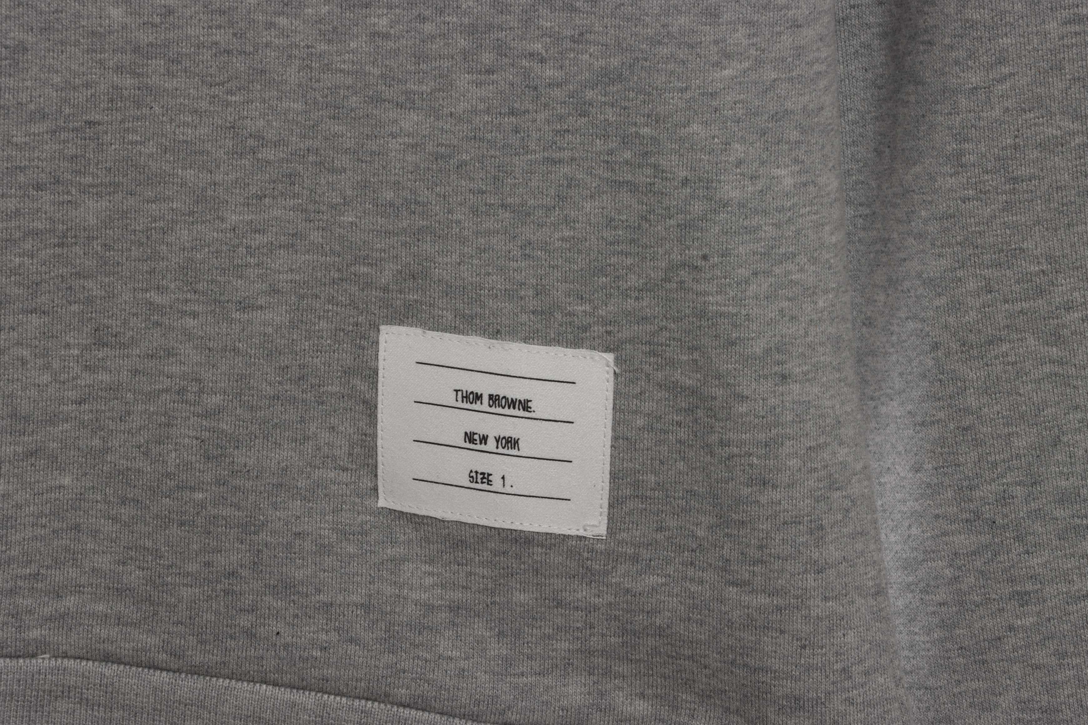 Thom Browne Classic Back Digital Print Hoodie Dark Grey