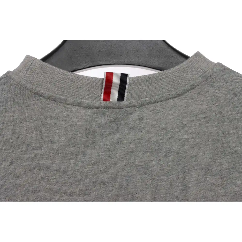 Thom Browne Classic Back Digital Print Hoodie Dark Grey