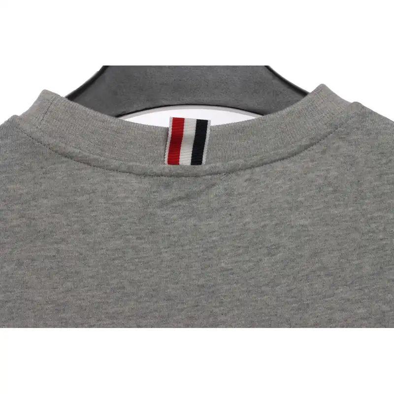 Thom Browne Classic Back Digital Print Hoodie Dark Grey