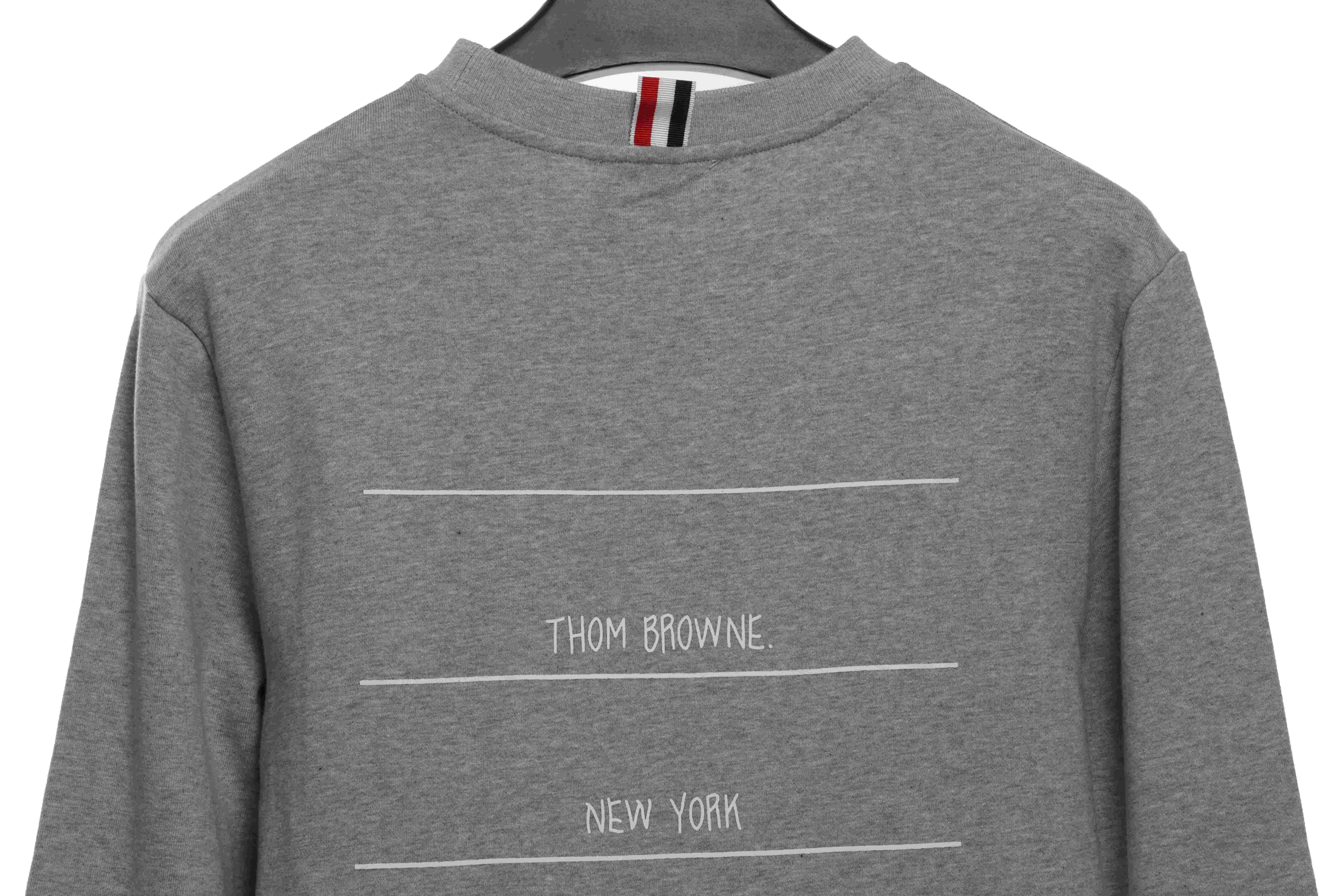 Thom Browne Classic Back Digital Print Hoodie Dark Grey