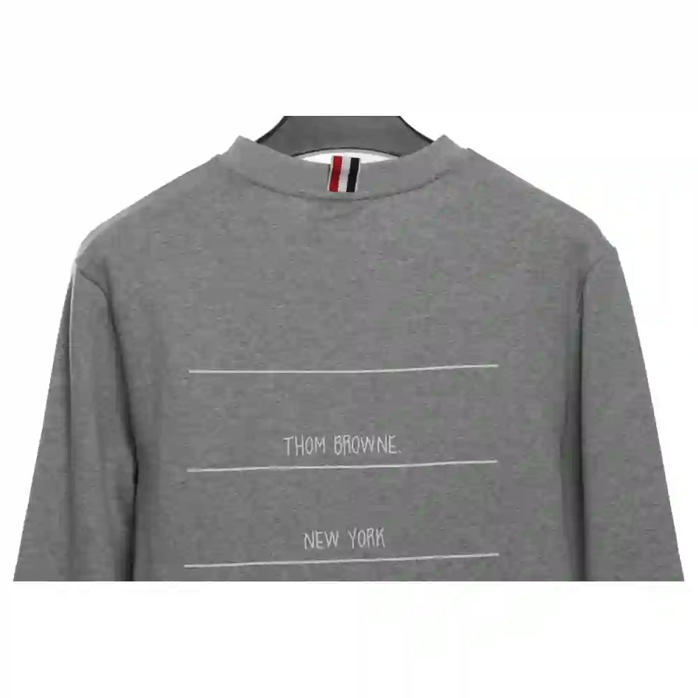Thom Browne Classic Back Digital Print Hoodie Dark Grey