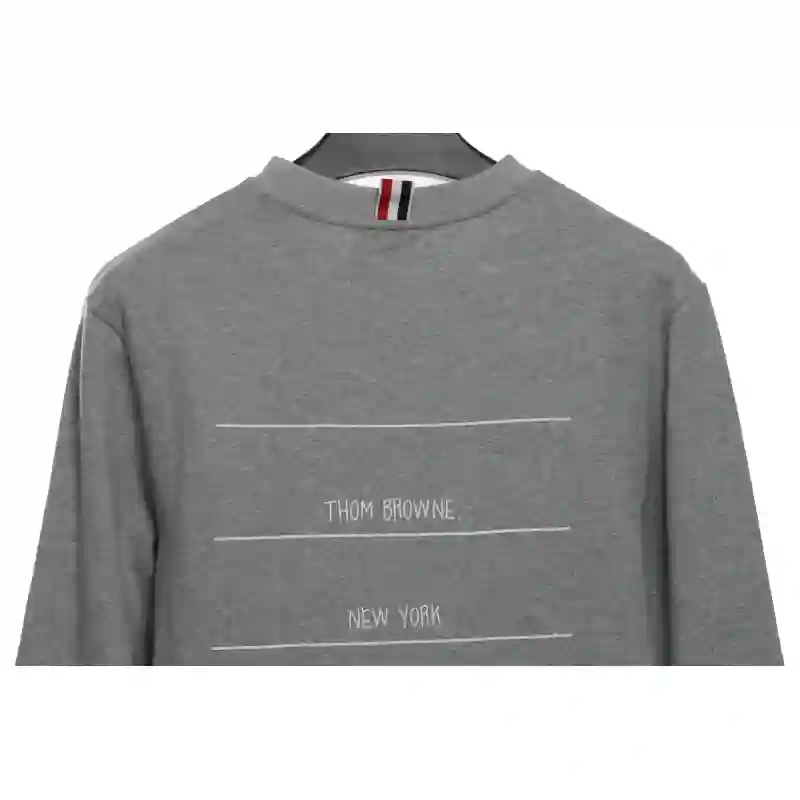 Thom Browne Classic Back Digital Print Hoodie Dark Grey