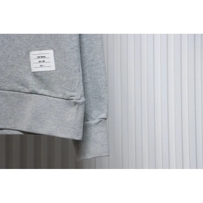 Thom Browne Classic Back Digital Print Hoodie Grey