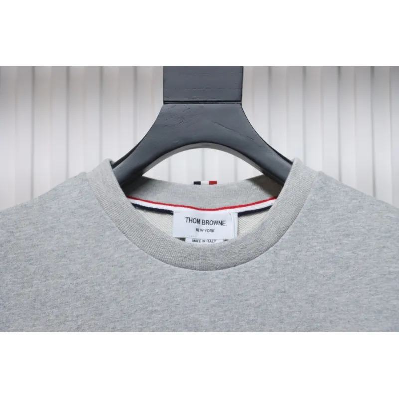Thom Browne Classic Back Digital Print Hoodie Grey