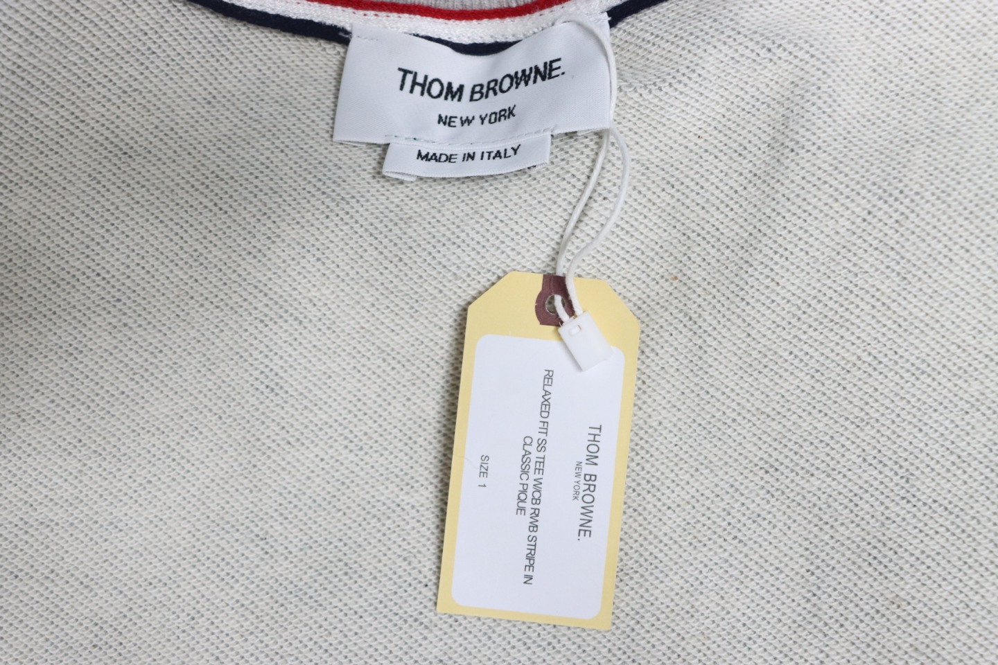 Thom Browne Classic Back Digital Print Hoodie Grey