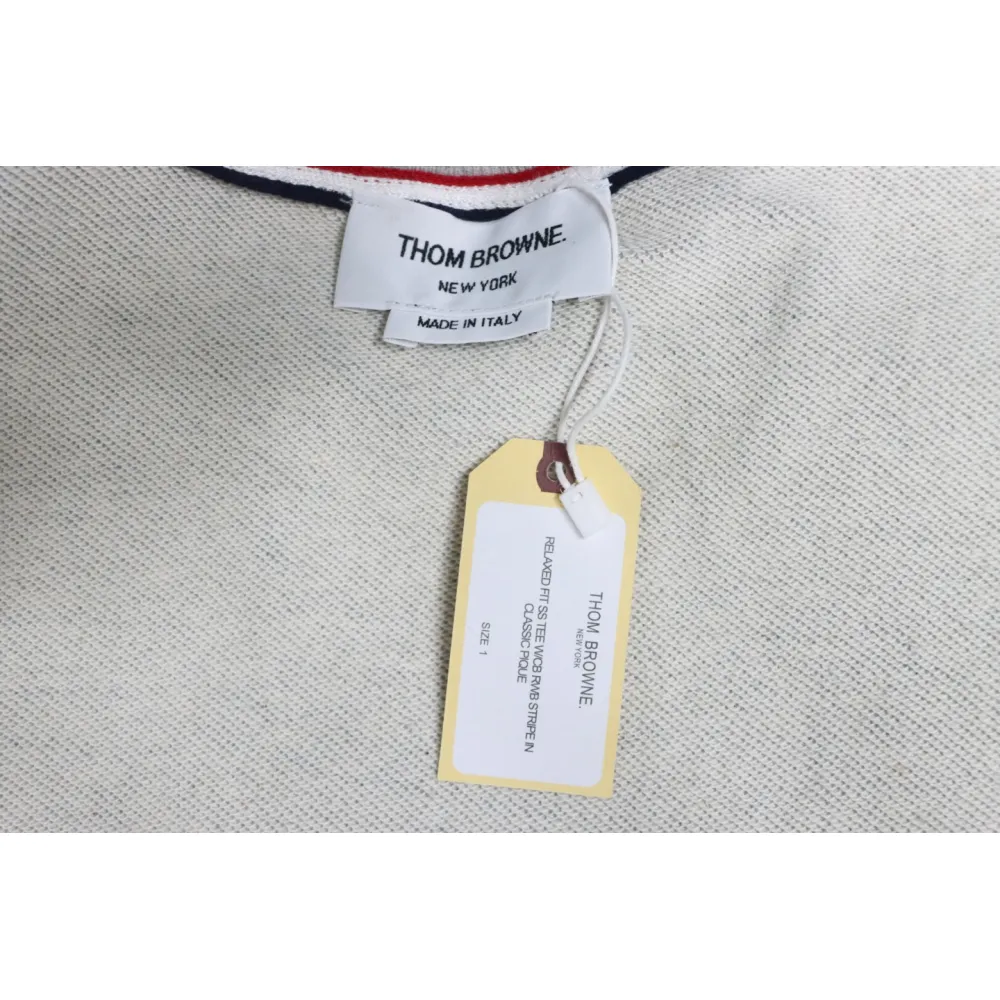 Thom Browne Classic Back Digital Print Hoodie Grey