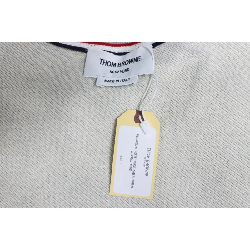 Thom Browne Classic Back Digital Print Hoodie Grey