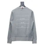 Thom Browne Classic Back Digital Print Hoodie Grey