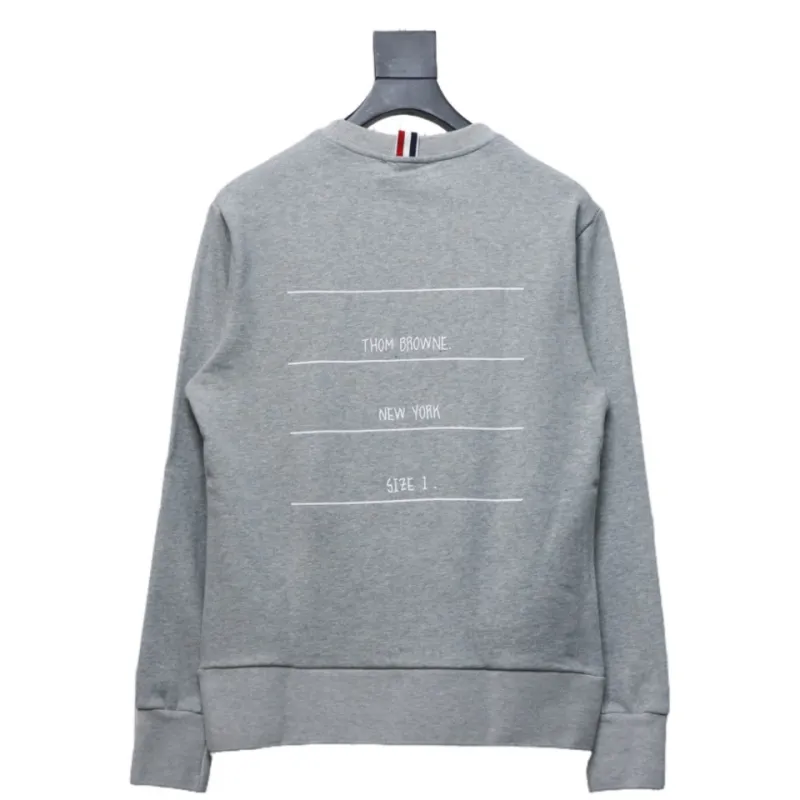 Thom Browne Classic Back Digital Print Hoodie Grey