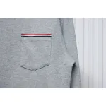Thom Browne Classic Back Digital Print Hoodie Grey