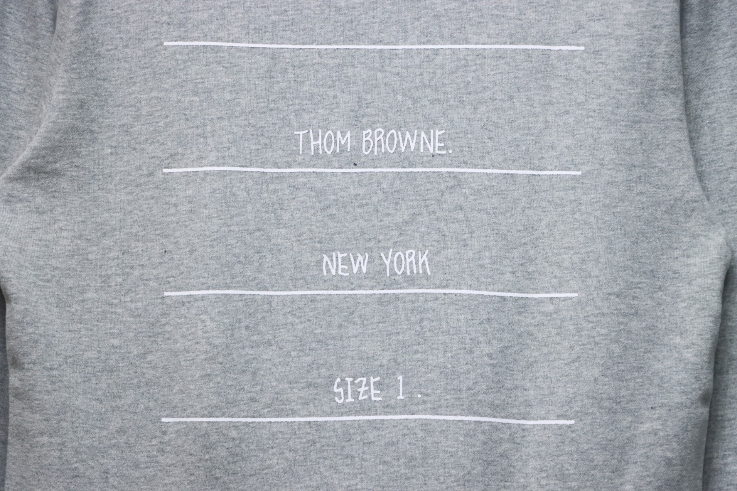 Thom Browne Classic Back Digital Print Hoodie Grey
