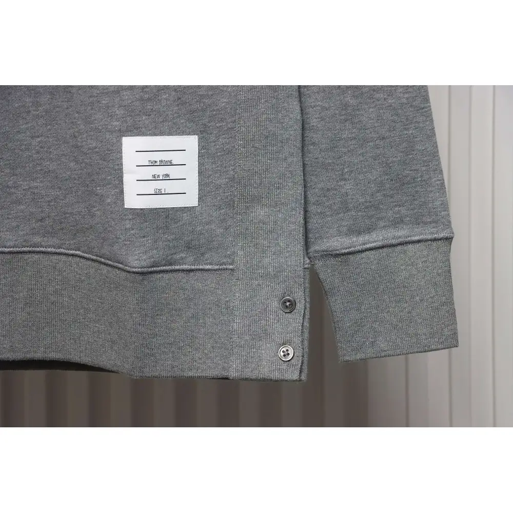 Thom Browne Classic Crew Neck Hoodie Grey