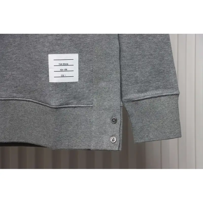 Thom Browne Classic Crew Neck Hoodie Grey