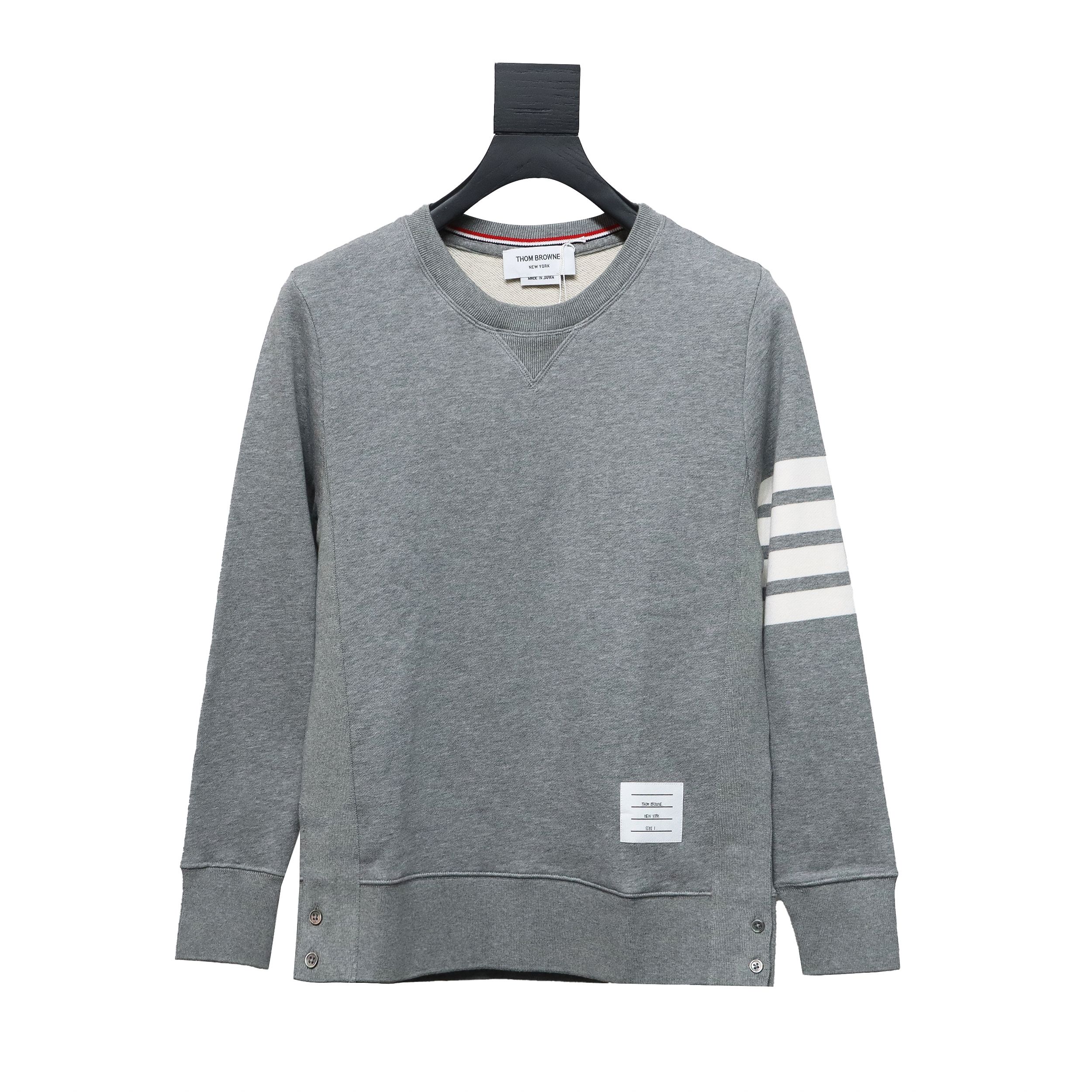 Thom Browne Classic Crew Neck Hoodie Grey