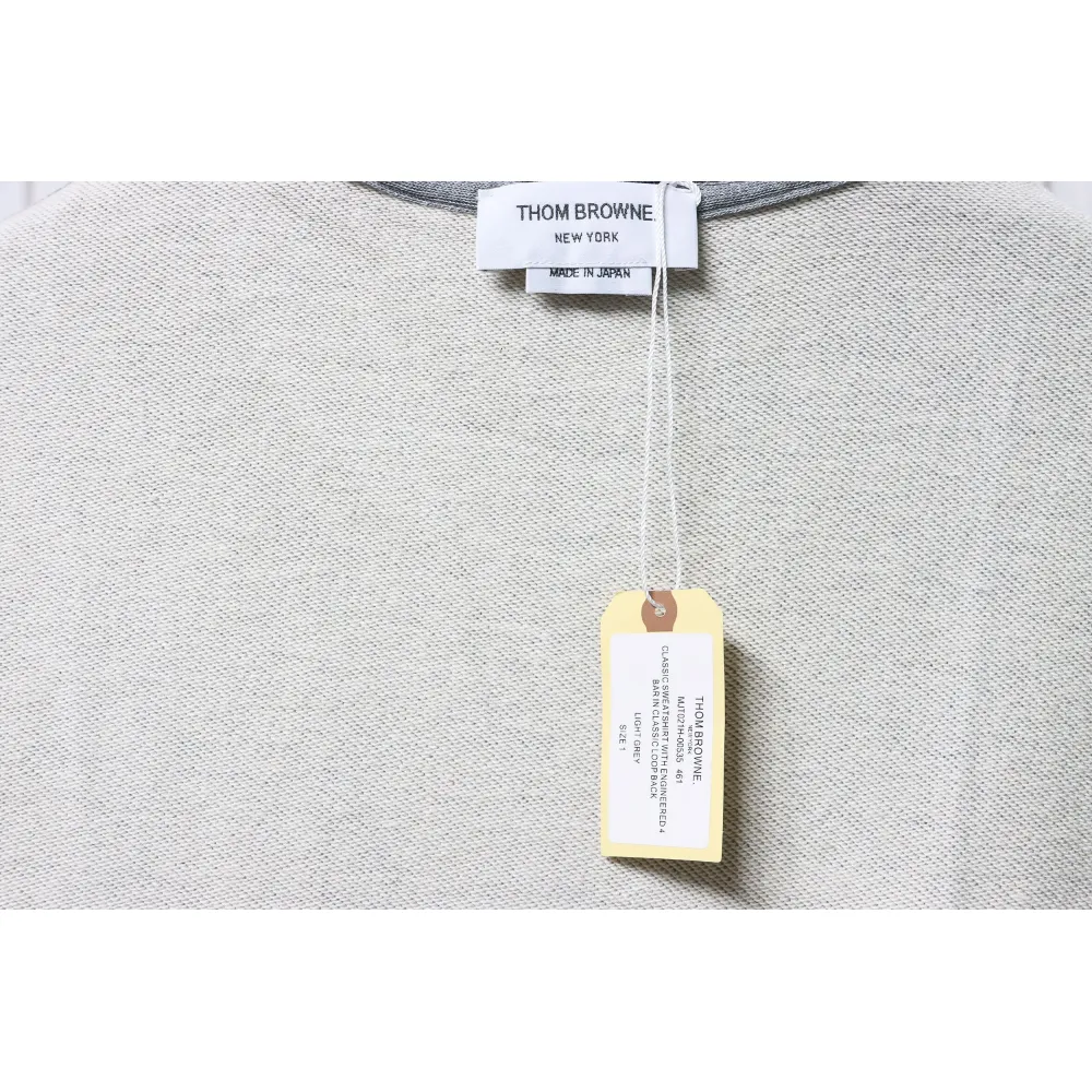 Thom Browne Classic Crew Neck Hoodie Grey