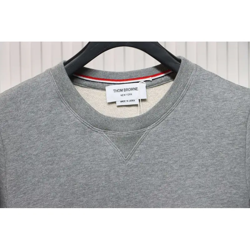 Thom Browne Classic Crew Neck Hoodie Grey