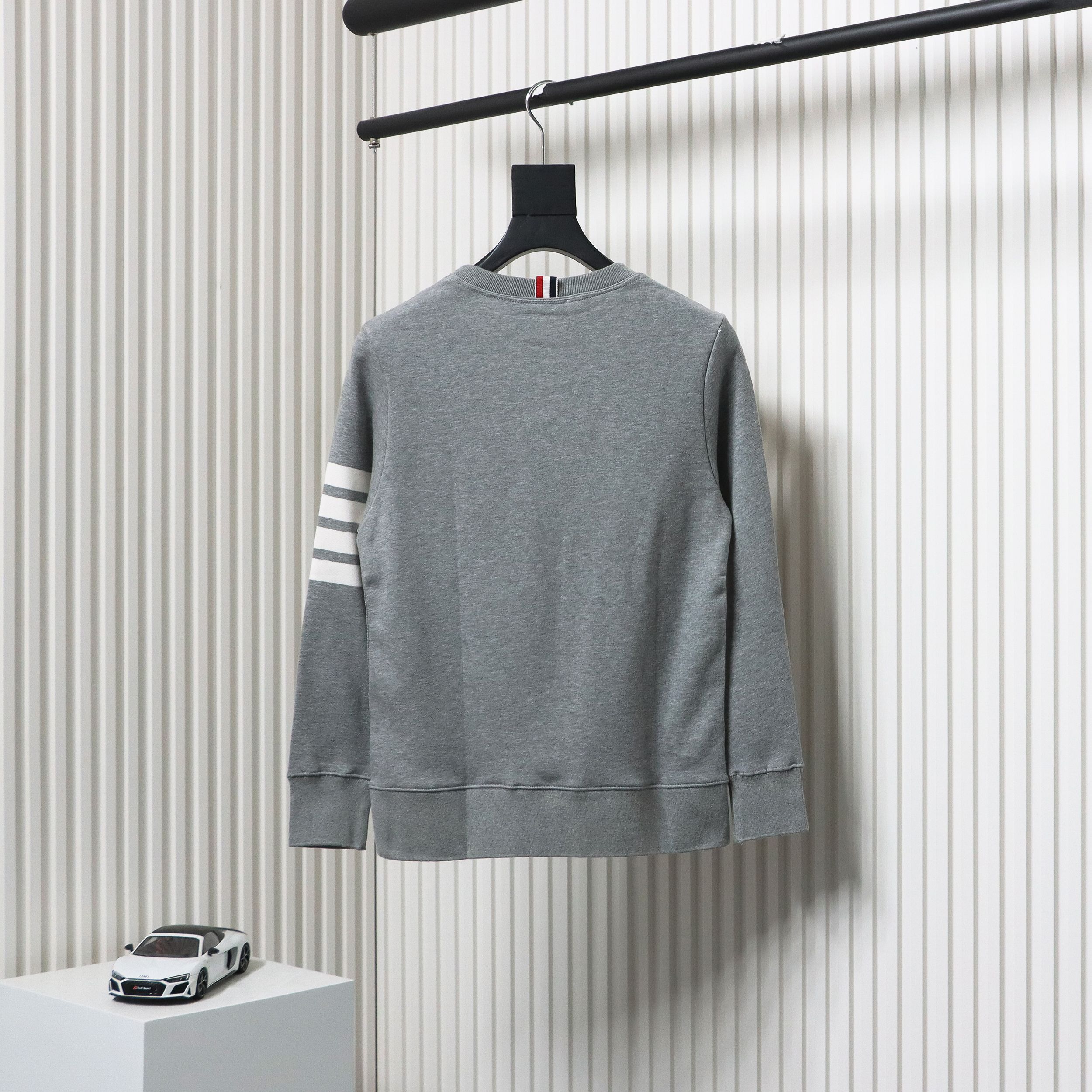 Thom Browne Classic Crew Neck Hoodie Grey