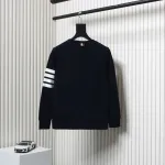 Thom Browne Classic Crew Neck Hoodie Navy