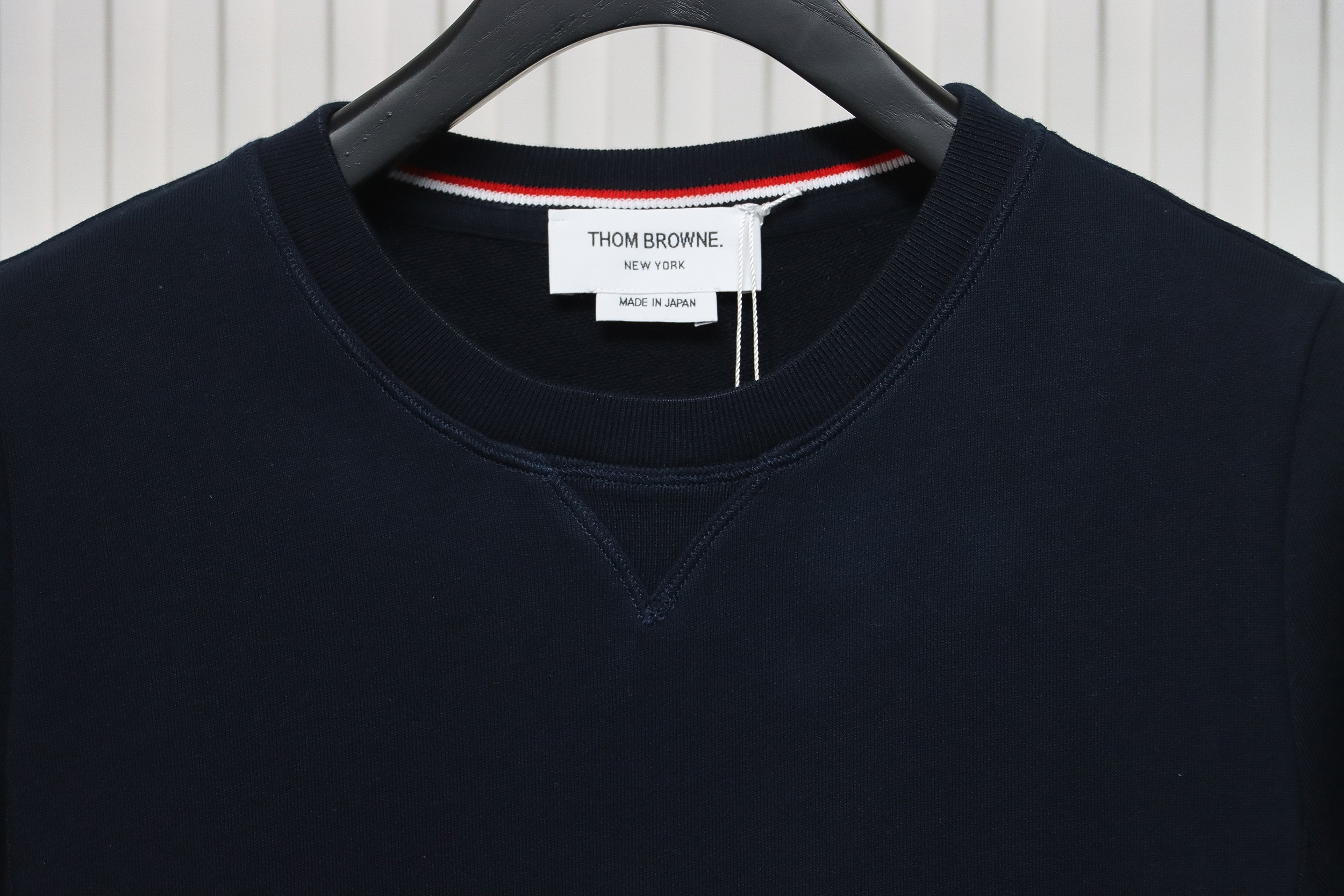 Thom Browne Classic Crew Neck Hoodie Navy