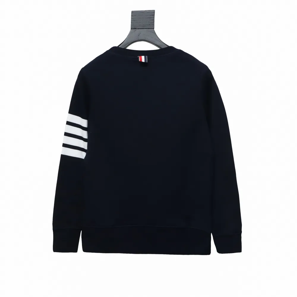 Thom Browne Classic Crew Neck Hoodie Navy