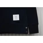 Thom Browne Classic Crew Neck Hoodie Navy