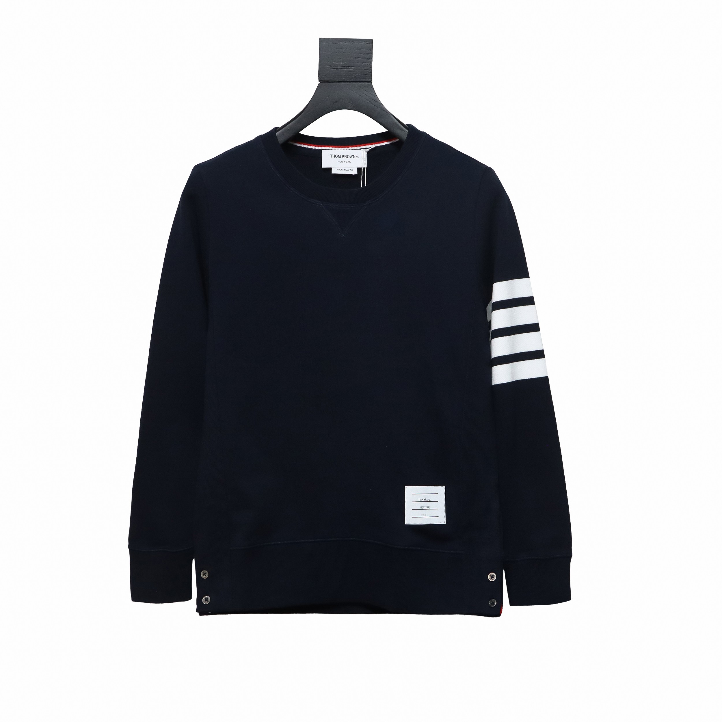 Thom Browne Classic Crew Neck Hoodie Navy